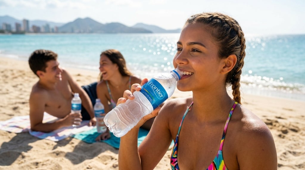 Pureza y frescura natural Agua Frontier
